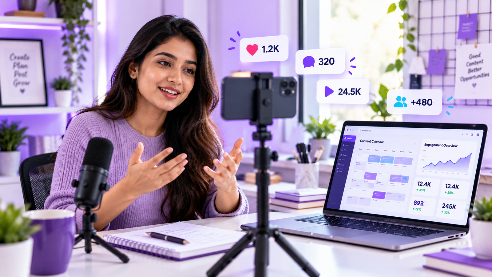 What is digital marketing guide for beginners featuring a laptop with marketing analytics and online marketing tools